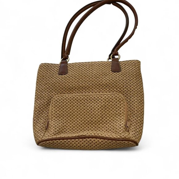 Rossetti Tan And Brown Woven Tote - Picture 2 of 3
